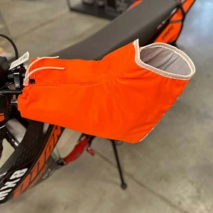 Муфты Rolling Moto на руль оранжевые, флисовые твердые